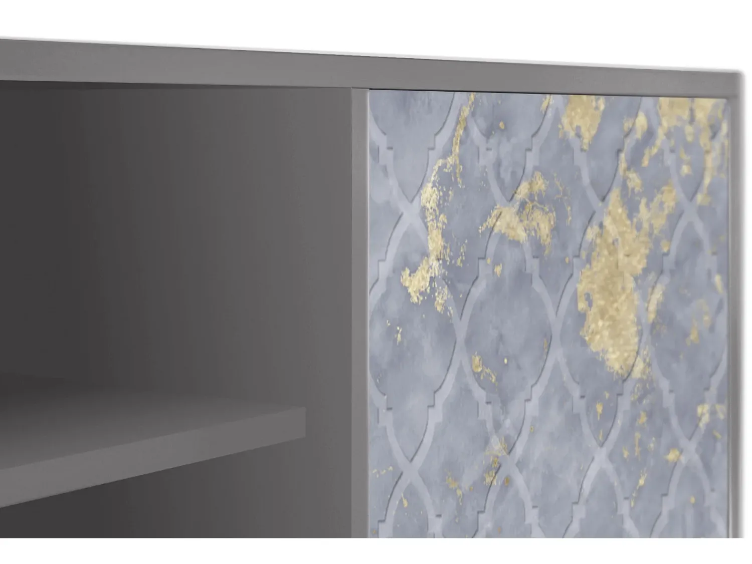 Mueble de TV - 170х69х48 cm - T2 - Golden Smoke, Cinza^ Móvel De Tv