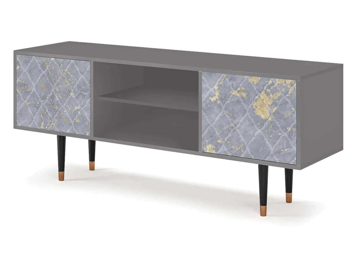 Mueble de TV - 170х69х48 cm - T2 - Golden Smoke, Cinza^ Móvel De Tv
