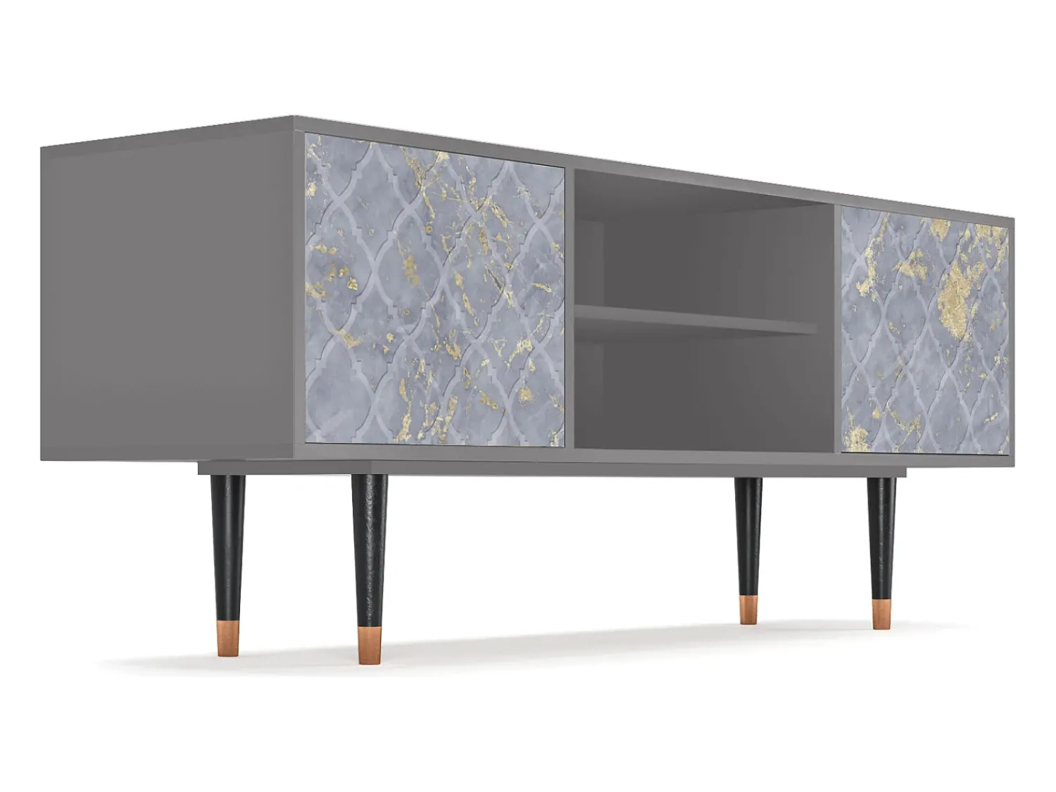 Mueble de TV - 170х69х48 cm - T2 - Golden Smoke, Cinza^ Móvel De Tv