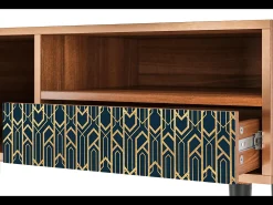 Móvel De Tv* Mueble de TV - 115х59х48 cm - T3 - Golden Empire, Nogueira Castanho