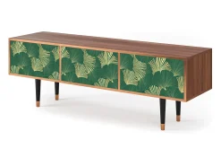 Móvel De Tv| Mueble de TV - 170х59х48 cm - T4 - Gold Ginkgo, Nogueira Castanho