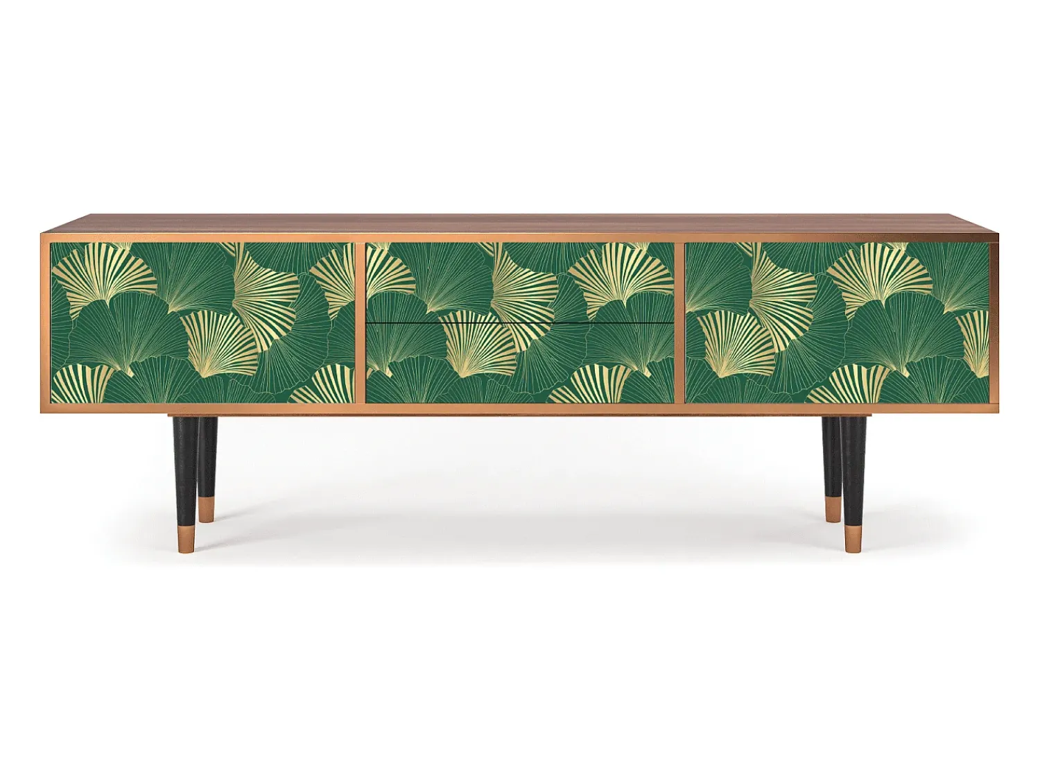 Móvel De Tv| Mueble de TV - 170х59х48 cm - T4 - Gold Ginkgo, Nogueira Castanho