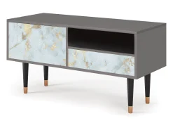 Mueble de TV - 115х59х48 cm - T3 - Golden Waves, Cinza^ Móvel De Tv