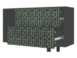Móvel De Tv* Mueble de TV - 170х69х48 cm - T1 - Golden Empire, Antracite Cinza antracite