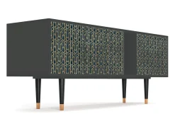 Móvel De Tv* Mueble de TV - 170х69х48 cm - T1 - Golden Empire, Antracite Cinza antracite