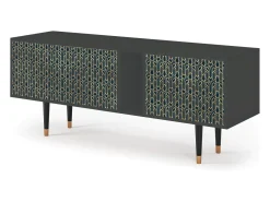 Móvel De Tv* Mueble de TV - 170х69х48 cm - T1 - Golden Empire, Antracite Cinza antracite
