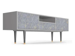 Móvel De Tv* Mueble de TV - 170х59х41 cm - T6 - Golden Smoke, Cinza Cinzento