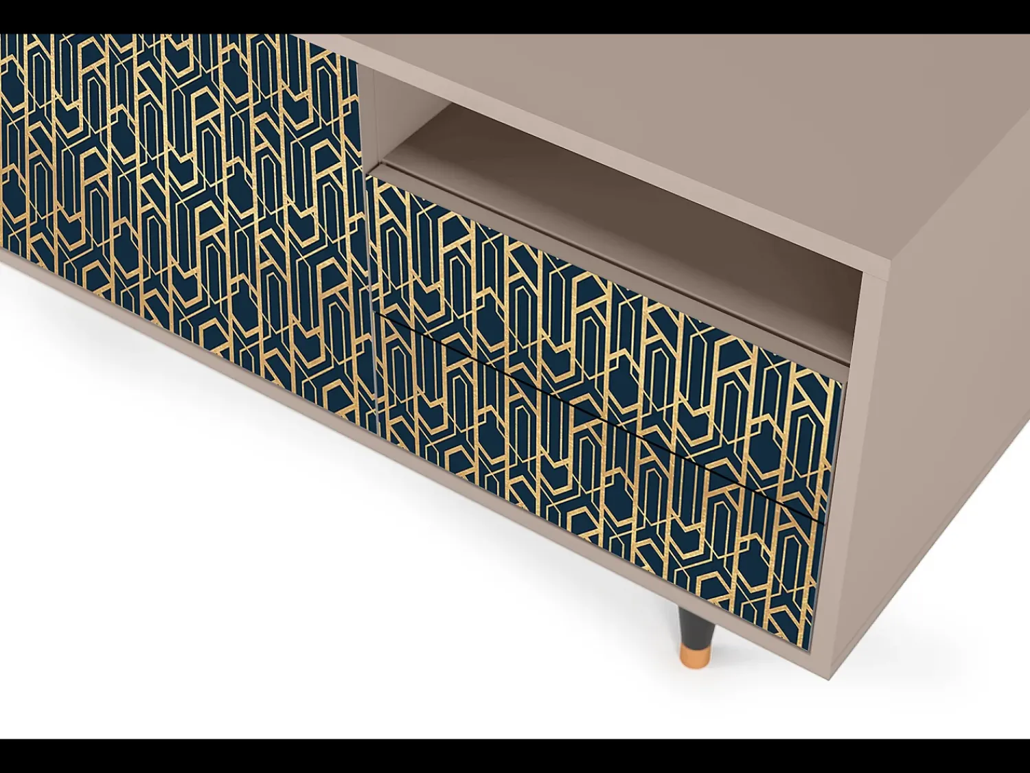 Mueble de TV - 125х56х41 cm - T7 - Golden Empire, Latte^ Móvel De Tv