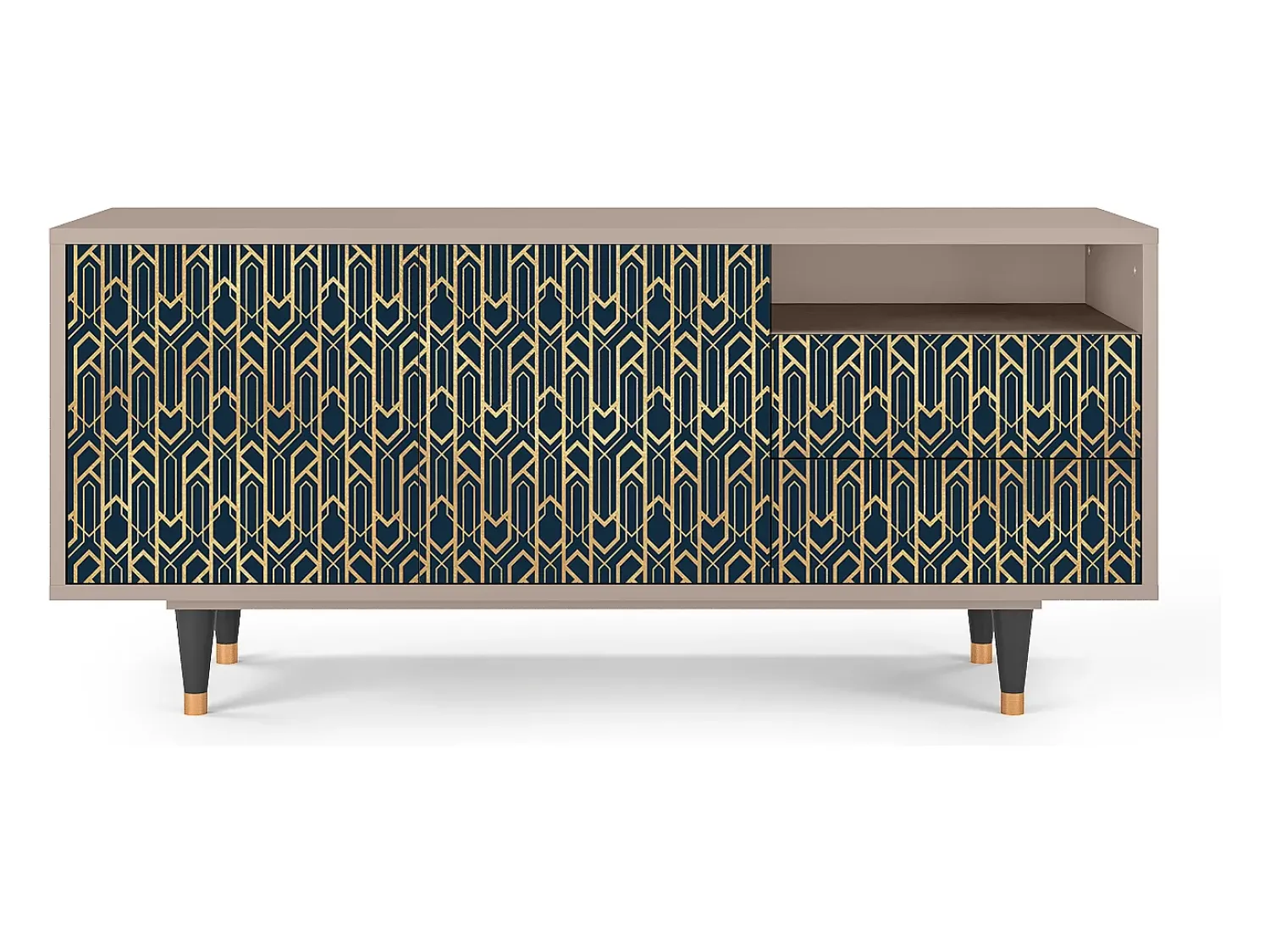 Mueble de TV - 125х56х41 cm - T7 - Golden Empire, Latte^ Móvel De Tv