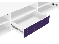 New Mueble de TV - 170х59х41 cm - T6 - Grape Maccaroni, Branco Bege