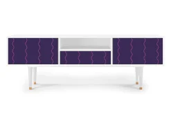 New Mueble de TV - 170х59х41 cm - T6 - Grape Maccaroni, Branco Bege
