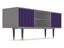 Móvel De Tv| Mueble de TV - 170х69х48 cm - T2 - Grape Maccaroni, Cinza Cinzento