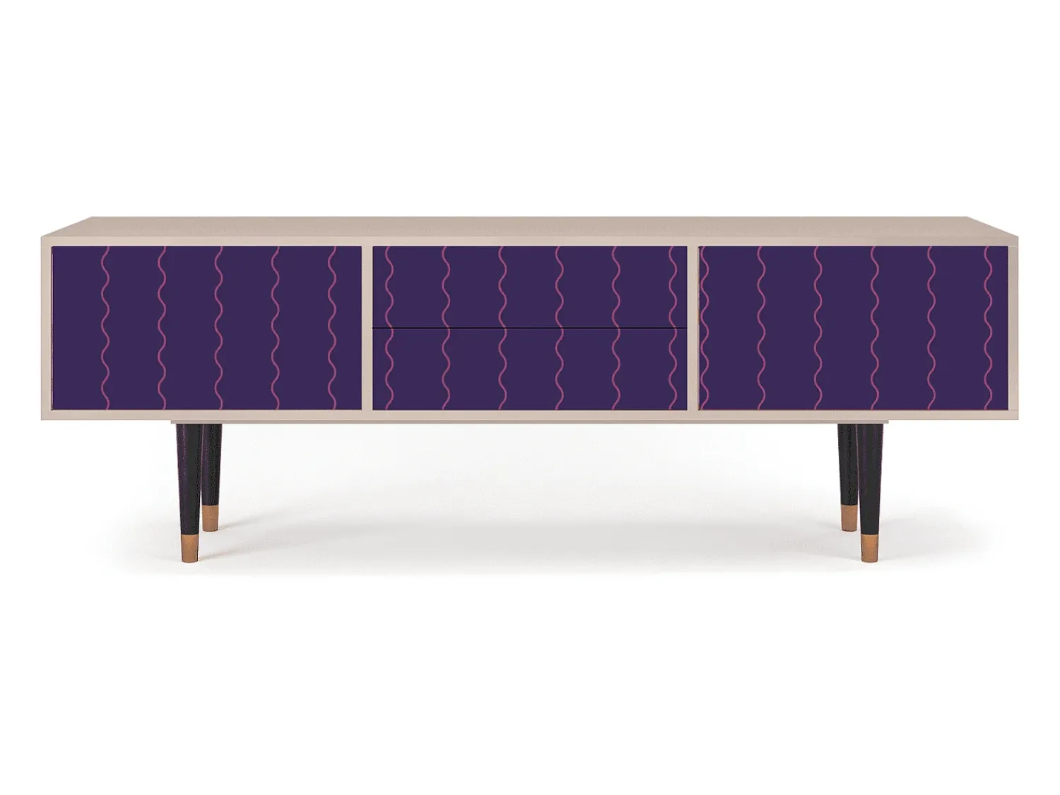 Móvel De Tv| Mueble de TV - 170х59х48 cm - T4 - Grape Maccaroni, Latte Bege