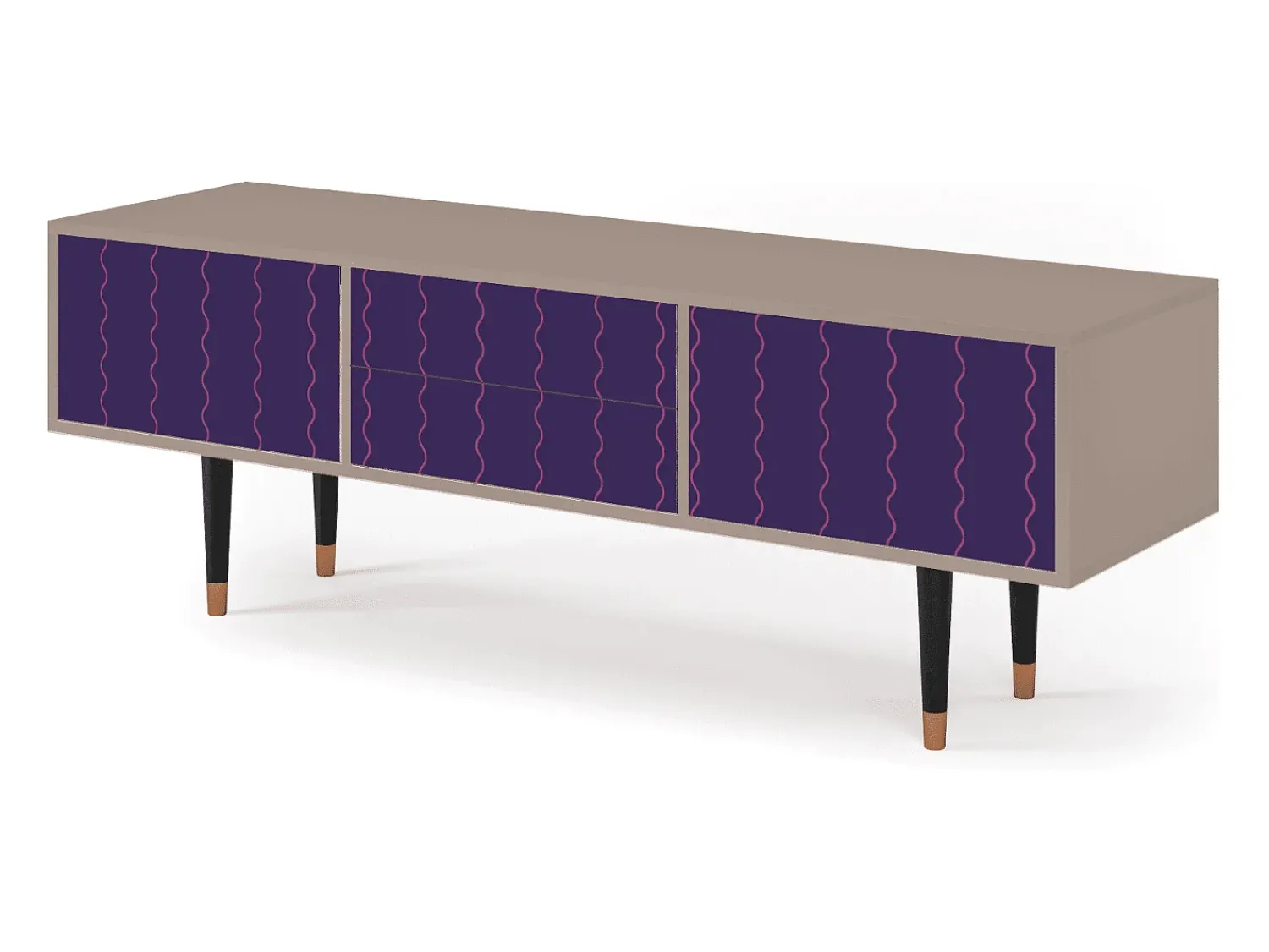 Móvel De Tv| Mueble de TV - 170х59х48 cm - T4 - Grape Maccaroni, Latte Bege
