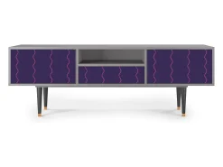 Móvel De Tv* Mueble de TV - 170х59х41 cm - T6 - Grape Maccaroni, Cinza Cinzento