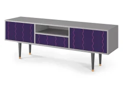 Móvel De Tv* Mueble de TV - 170х59х41 cm - T6 - Grape Maccaroni, Cinza Cinzento