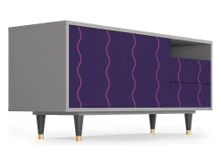 Mueble de TV - 125х56х41 cm - T7 - Grape Maccaroni, Cinza^ Móvel De Tv