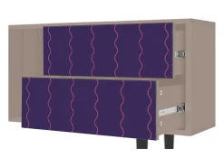Móvel De Tv| Mueble de TV - 170х69х48 cm - T1 - Grape Maccaroni, Latte Bege