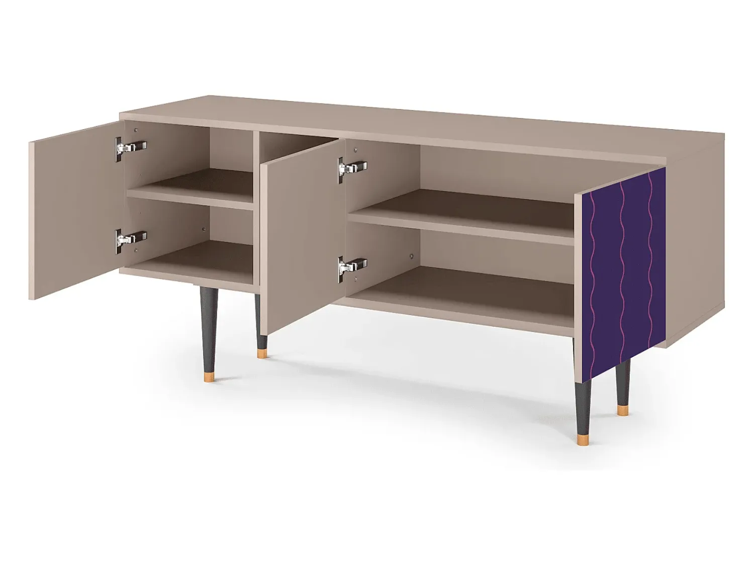 Mueble de TV - 150х69х41 cm - T5 - Grape Maccaroni, Latte^ Móvel De Tv