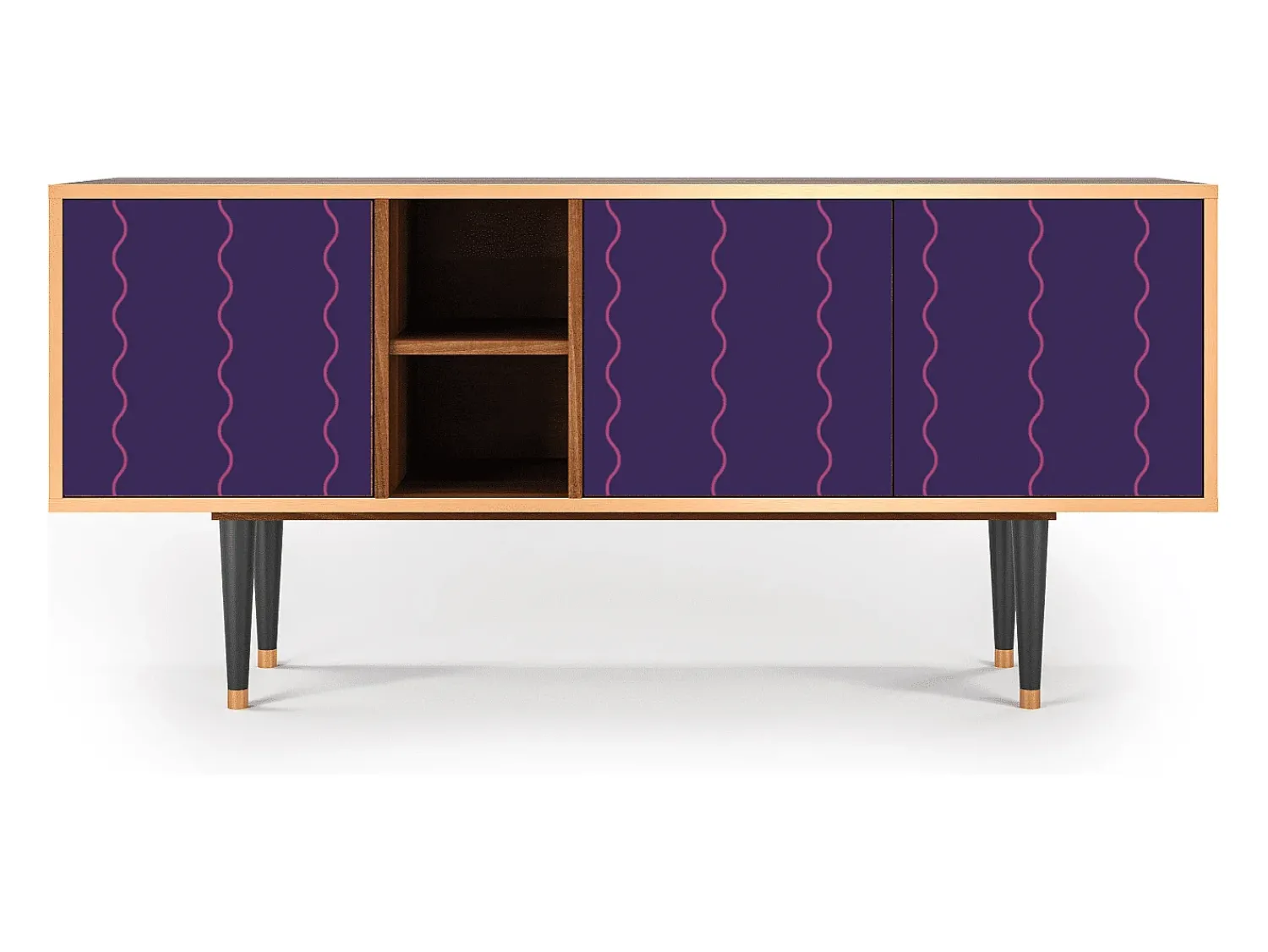 Móvel De Tv| Mueble de TV - 150х69х41 cm - T5 - Grape Maccaroni, Nogueira Castanho