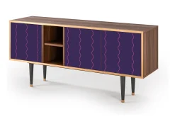Móvel De Tv| Mueble de TV - 150х69х41 cm - T5 - Grape Maccaroni, Nogueira Castanho