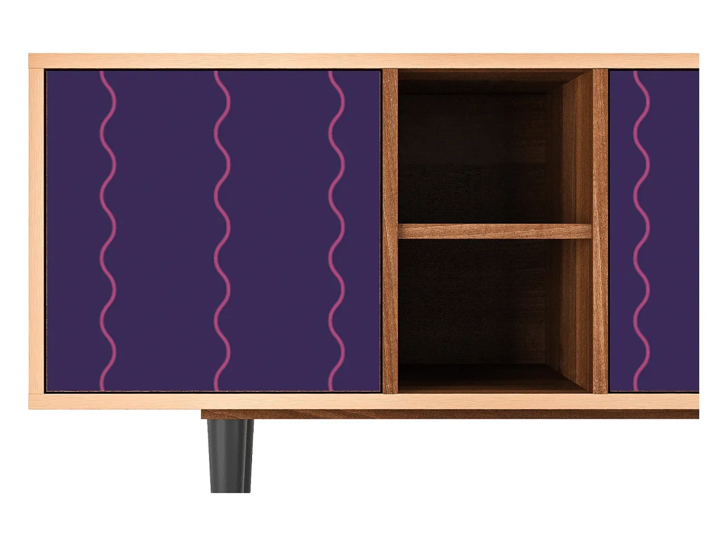 Móvel De Tv| Mueble de TV - 150х69х41 cm - T5 - Grape Maccaroni, Nogueira Castanho