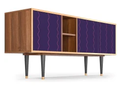 Móvel De Tv| Mueble de TV - 150х69х41 cm - T5 - Grape Maccaroni, Nogueira Castanho