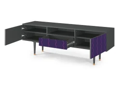 Móvel De Tv* Mueble de TV - 170х59х41 cm - T6 - Grape Maccaroni, Antracite Cinza antracite