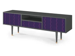 Móvel De Tv* Mueble de TV - 170х59х41 cm - T6 - Grape Maccaroni, Antracite Cinza antracite