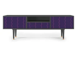 Móvel De Tv* Mueble de TV - 170х59х41 cm - T6 - Grape Maccaroni, Antracite Cinza antracite