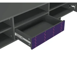 Móvel De Tv* Mueble de TV - 170х59х41 cm - T6 - Grape Maccaroni, Antracite Cinza antracite