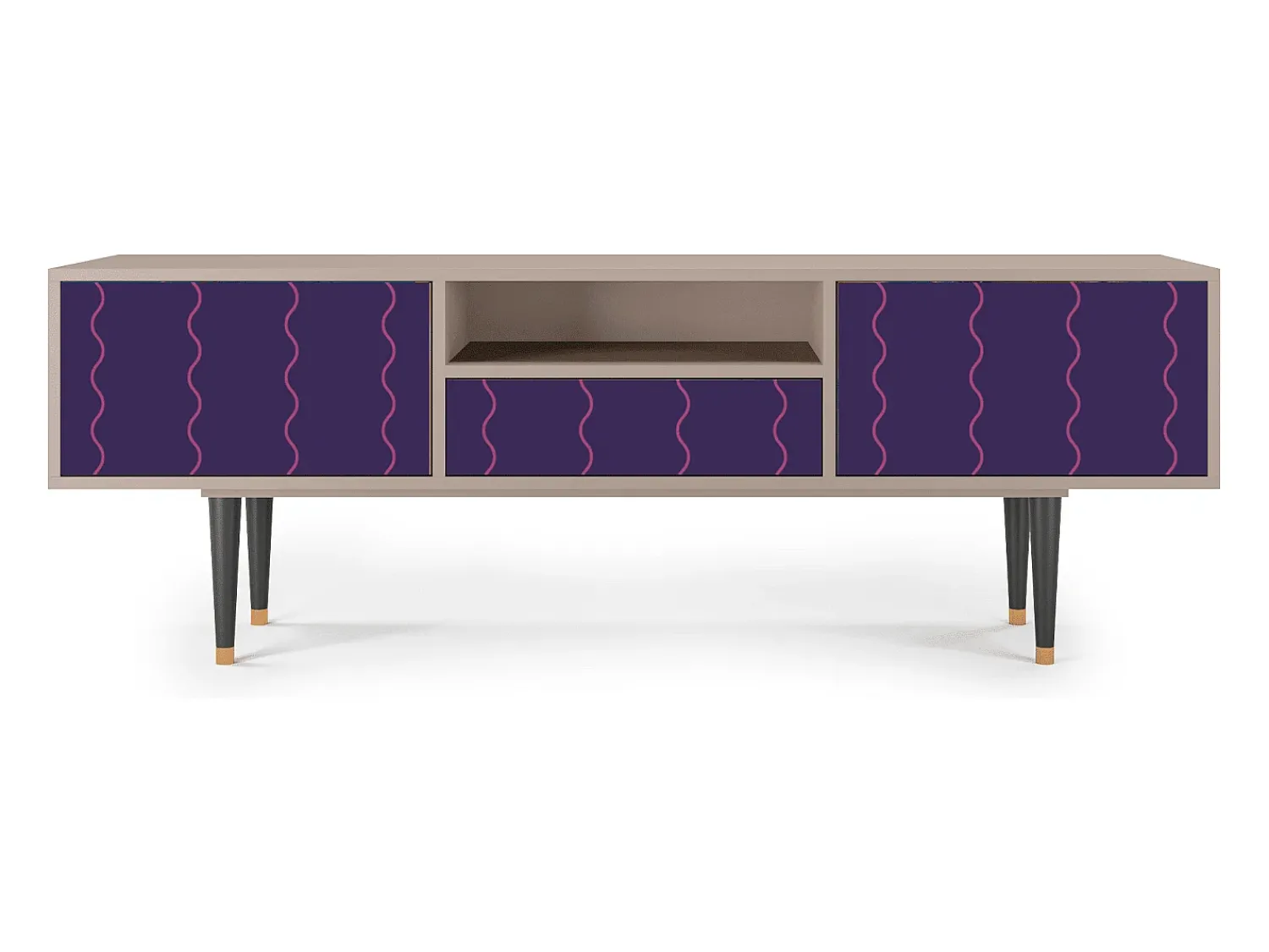 Móvel De Tv* Mueble de TV - 170х59х41 cm - T6 - Grape Maccaroni, Latte Bege