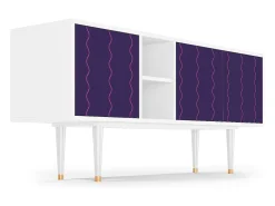 Móvel De Tv| Mueble de TV - 150х69х41 cm - T5 - Grape Maccaroni, Branco Bege