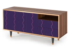 Mueble de TV - 125х56х41 cm - T7 - Grape Maccaroni, Nogueira^ Móvel De Tv