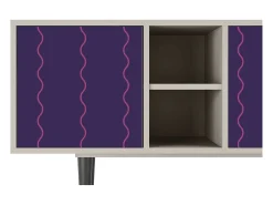 Móvel De Tv| Mueble de TV - 150х69х41 cm - T5 - Grape Maccaroni, Areia Bege