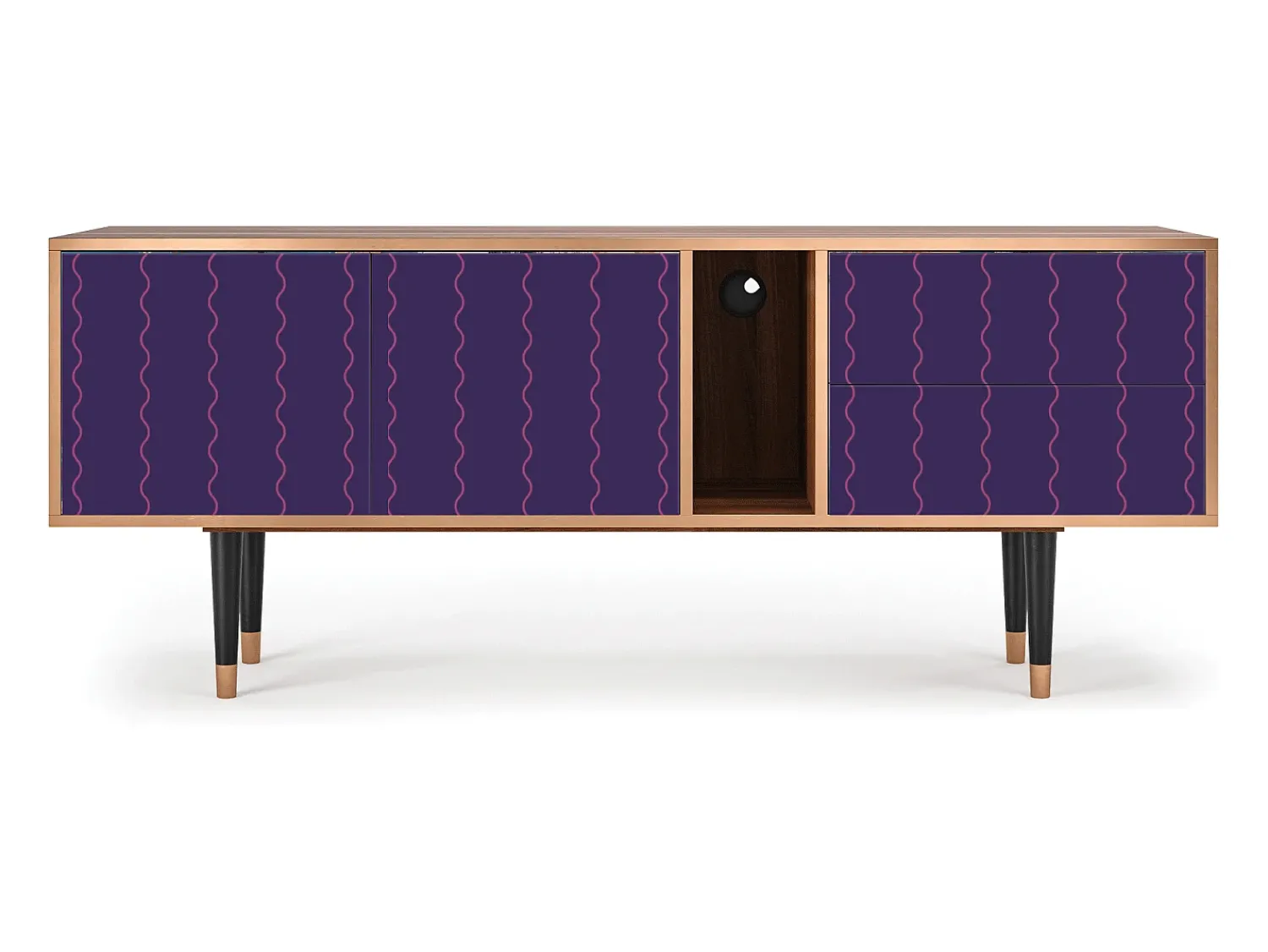 Mueble de TV - 170х69х48 cm - T1 - Grape Maccaroni, Nogueira^ Móvel De Tv