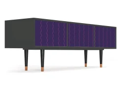 Móvel De Tv| Mueble de TV - 170х59х48 cm - T4 - Grape Maccaroni, Antracite Cinza antracite