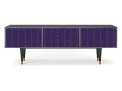 Móvel De Tv| Mueble de TV - 170х59х48 cm - T4 - Grape Maccaroni, Antracite Cinza antracite