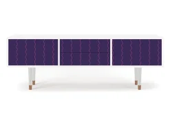 Mueble de TV - 170х59х48 cm - T4 - Grape Maccaroni, Branco^ Móvel De Tv