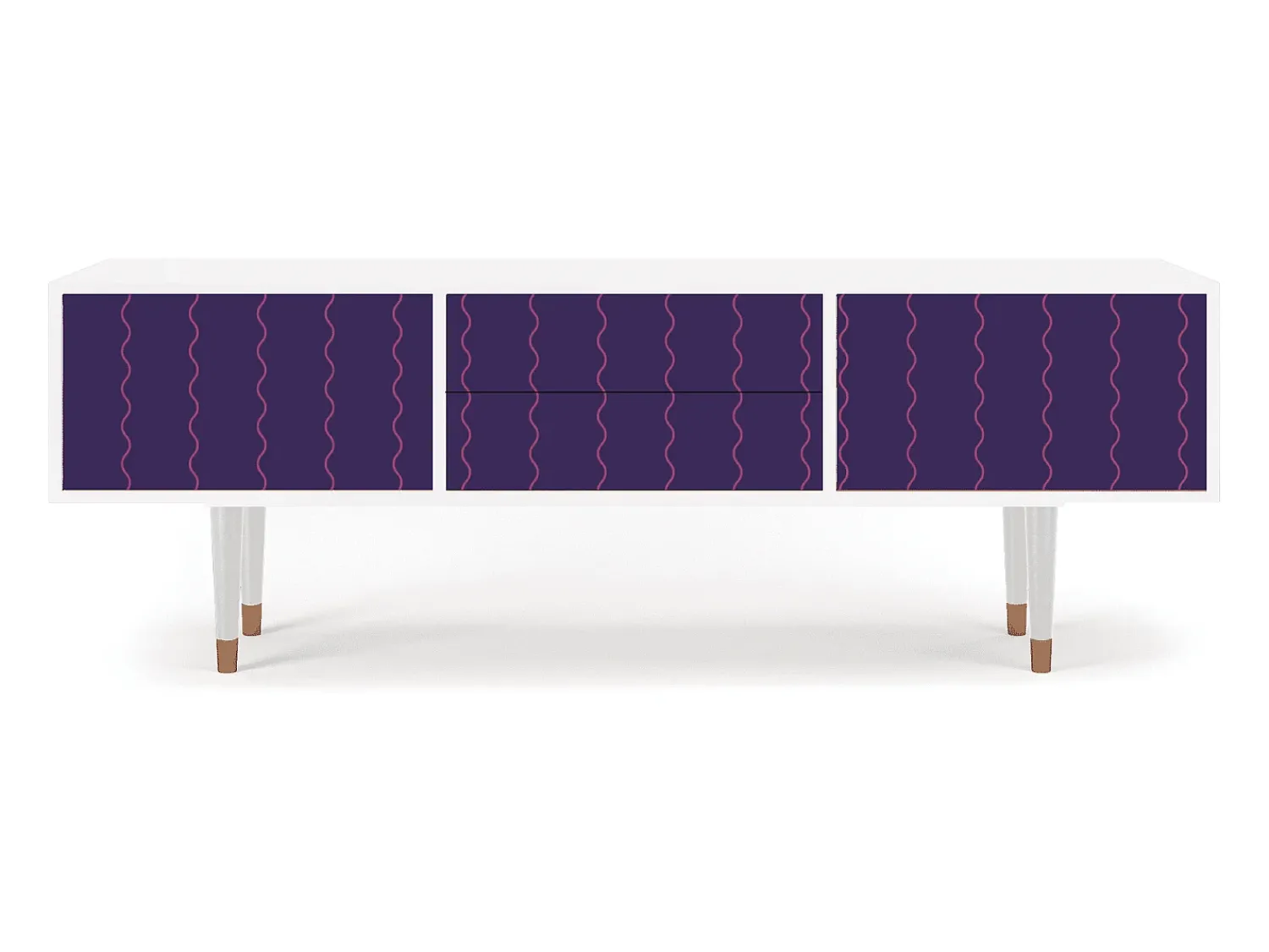 Mueble de TV - 170х59х48 cm - T4 - Grape Maccaroni, Branco^ Móvel De Tv