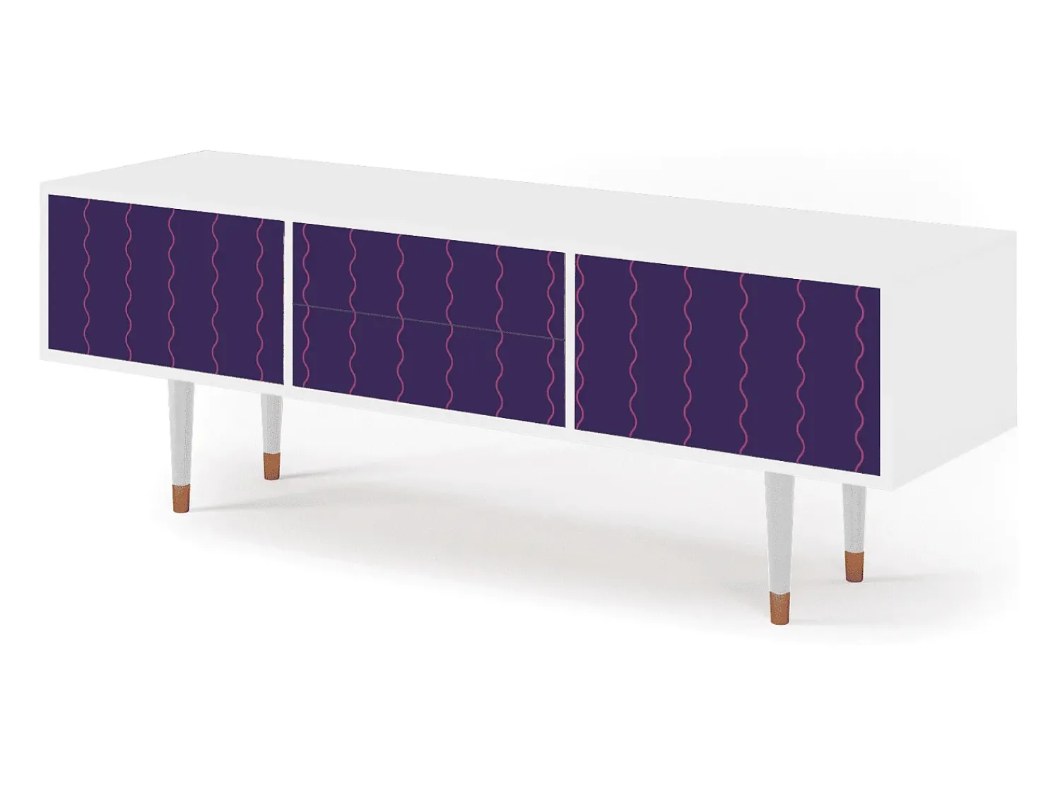 Mueble de TV - 170х59х48 cm - T4 - Grape Maccaroni, Branco^ Móvel De Tv