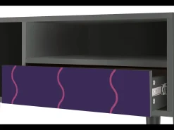 Móvel De Tv* Mueble de TV - 115х59х48 cm - T3 - Grape Maccaroni, Antracite Cinza antracite