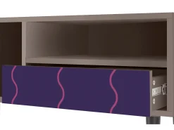 Móvel De Tv* Mueble de TV - 115х59х48 cm - T3 - Grape Maccaroni, Latte Bege