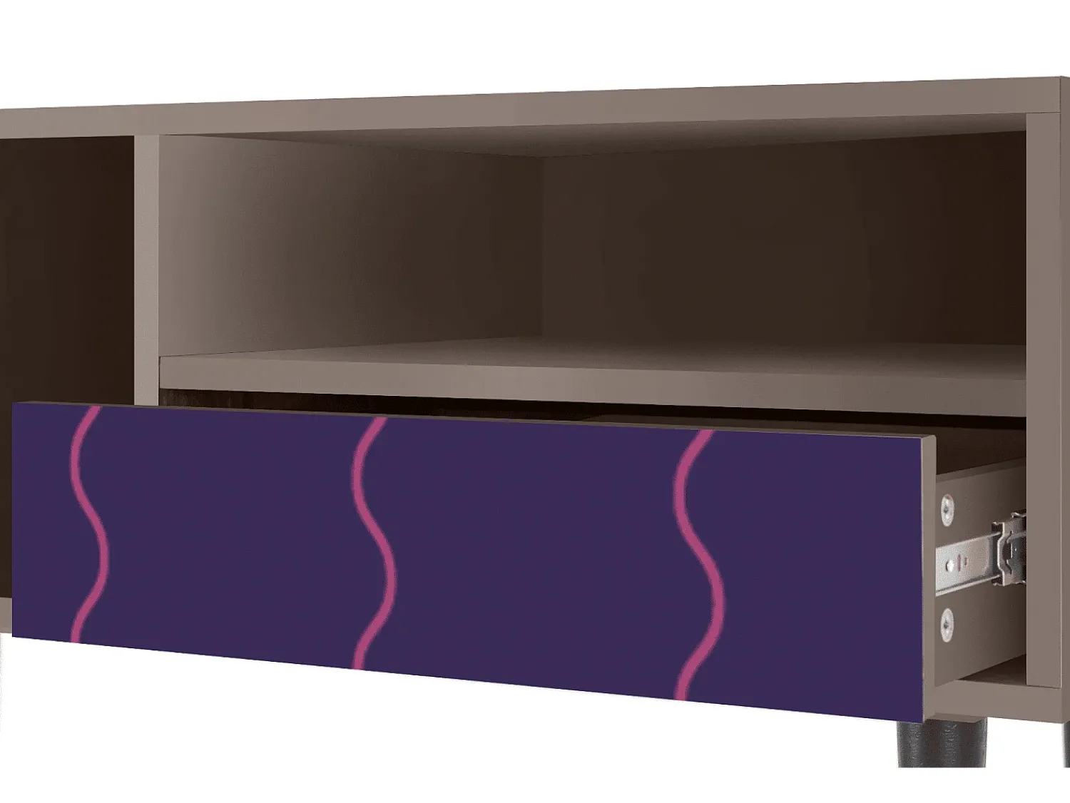 Móvel De Tv* Mueble de TV - 115х59х48 cm - T3 - Grape Maccaroni, Latte Bege