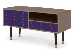 Móvel De Tv* Mueble de TV - 115х59х48 cm - T3 - Grape Maccaroni, Latte Bege
