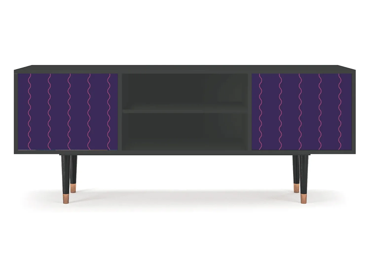 Online Mueble de TV - 170х69х48 cm - T2 - Grape Maccaroni, Antracite Cinza antracite