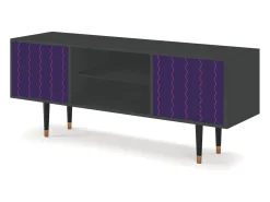 Online Mueble de TV - 170х69х48 cm - T2 - Grape Maccaroni, Antracite Cinza antracite