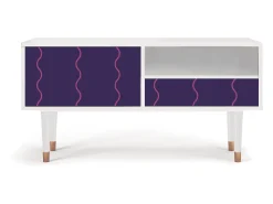 Outlet Mueble de TV - 115х59х48 cm - T3 - Grape Maccaroni, Branco Bege
