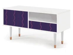 Outlet Mueble de TV - 115х59х48 cm - T3 - Grape Maccaroni, Branco Bege