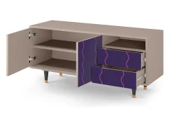 Best Mueble de TV - 125х56х41 cm - T7 - Grape Maccaroni, Latte Bege